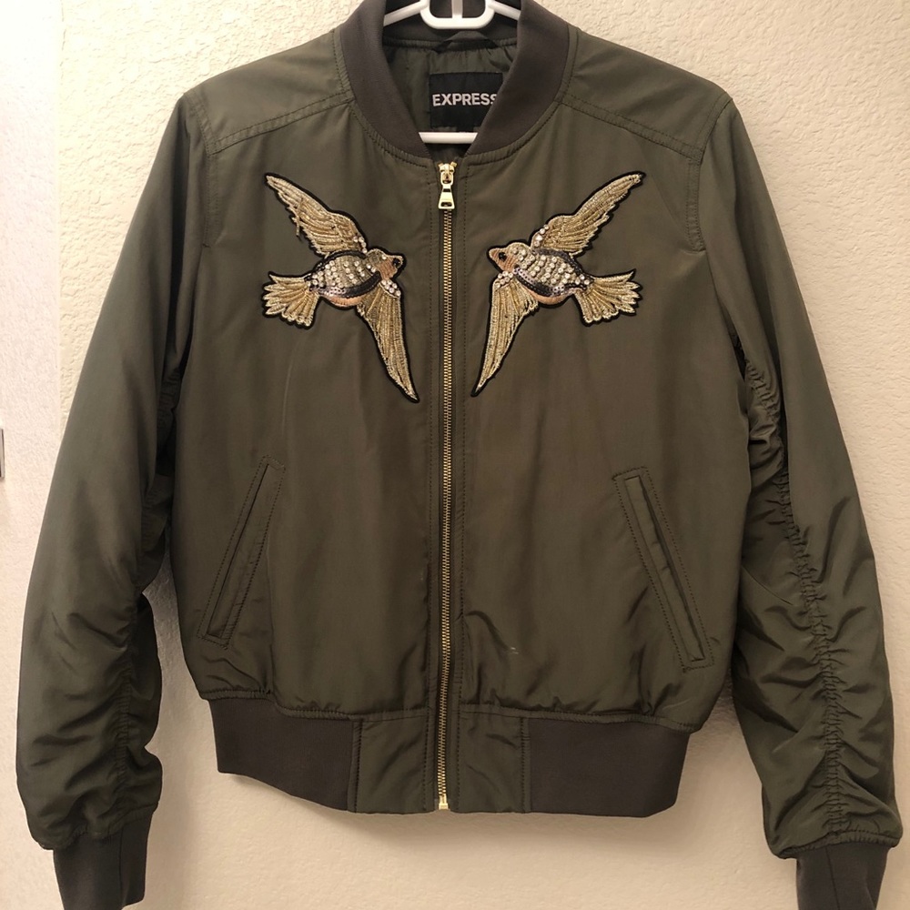 Express Embroidery Bomber Jacket - image 5